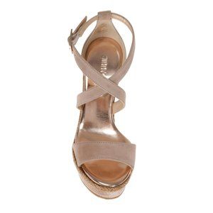 Jimmy Choo Portia Wedge in Nude Suede
